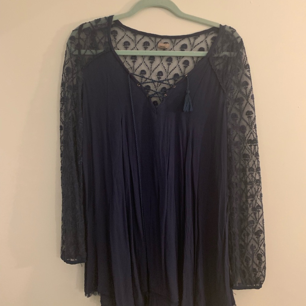 urban outfitters blue tunic/mini dress